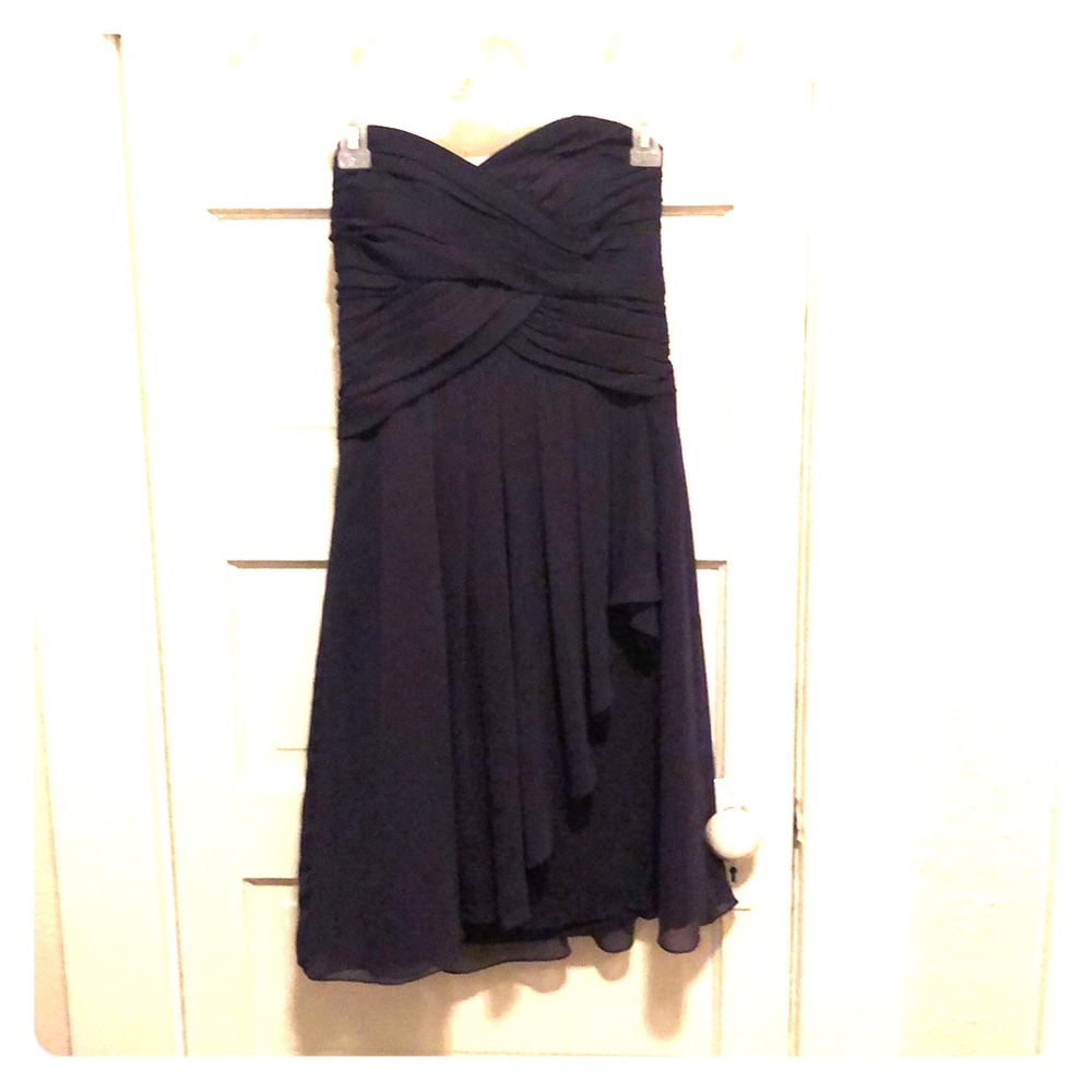 Dark purple bridesmaids dress